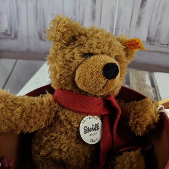 Steiff bear charly 113246 9″ box drum 23 cm brown - Picture 3 of 6